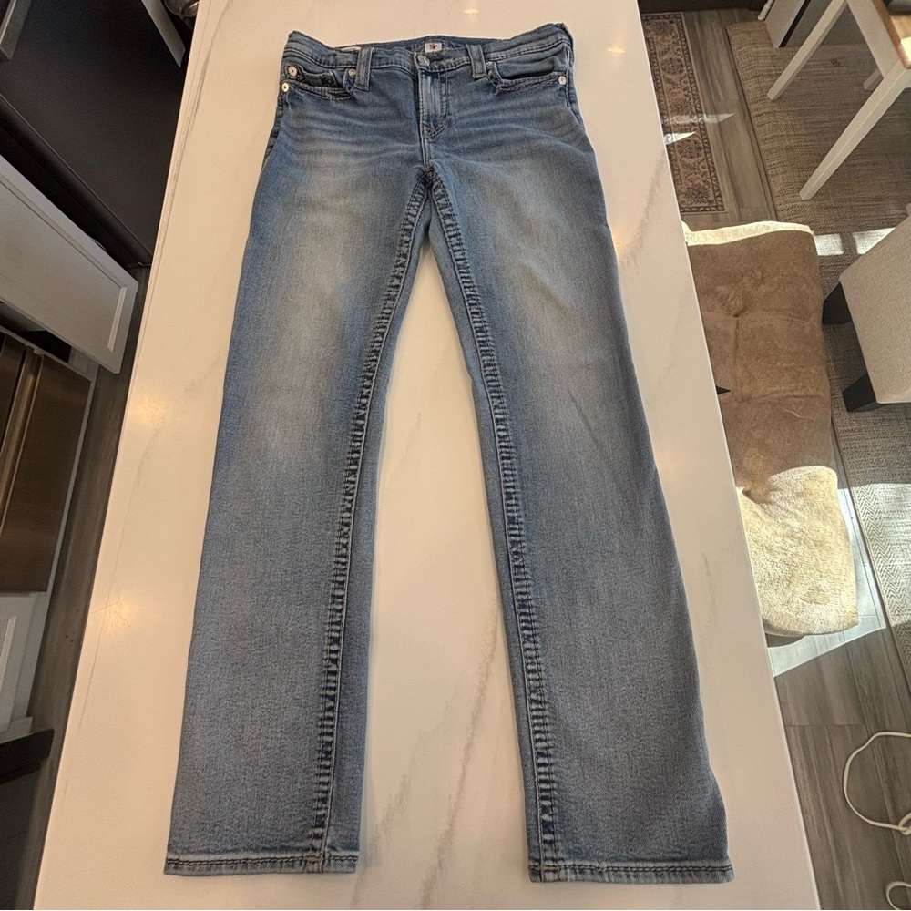 True Religion Billie Mid Rise Straight Jeans size 33
